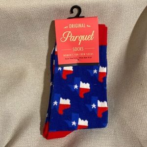 NWT Parquet Women’s TEXAS Crew Socks Shoe SZ 4-10